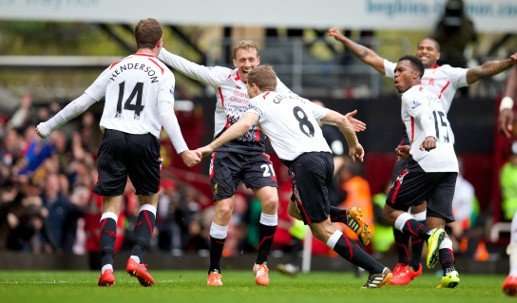 Liverpool (2) West Ham United (1): Gerrard Penalties Put Reds Top Again