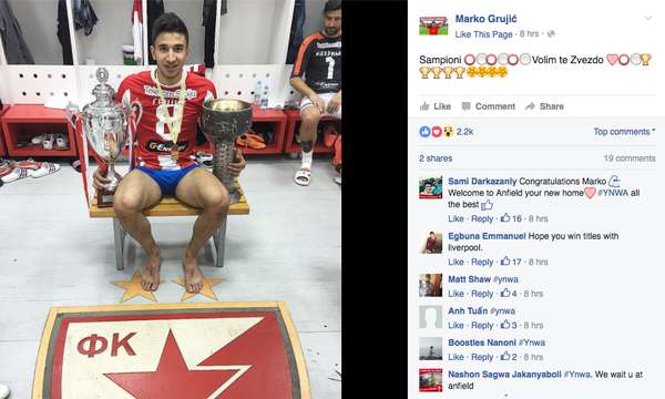 Marko Grujic Leaves Red Star Belgrade a Champion, Looking Forward to Living Premier League Dream