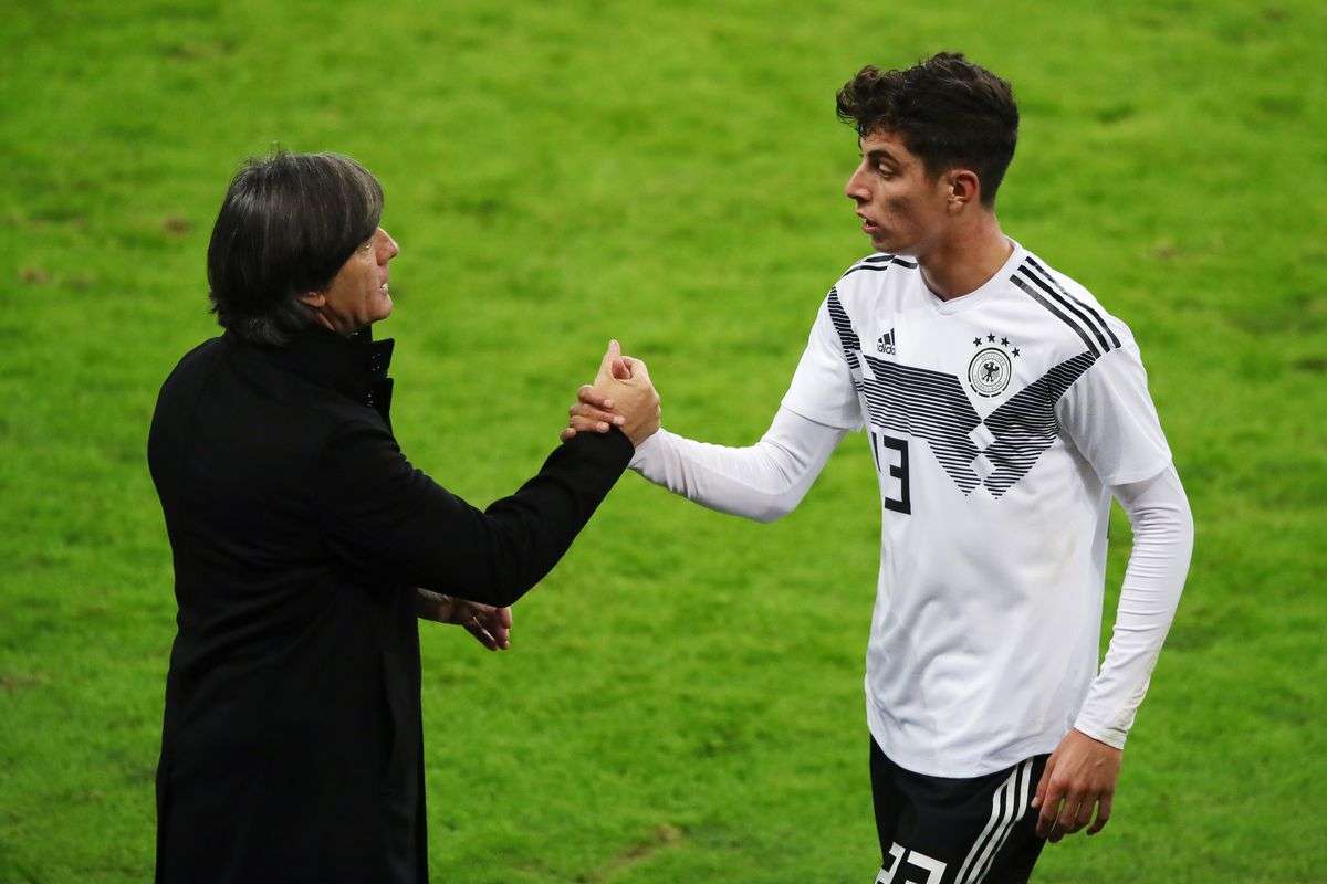 Kai Havertz and Joachim Low