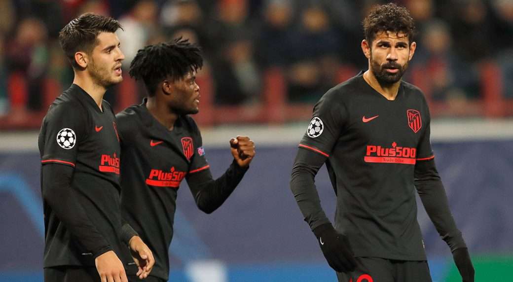 Atletico Madrid's Thomas Partey, Morata and Costa