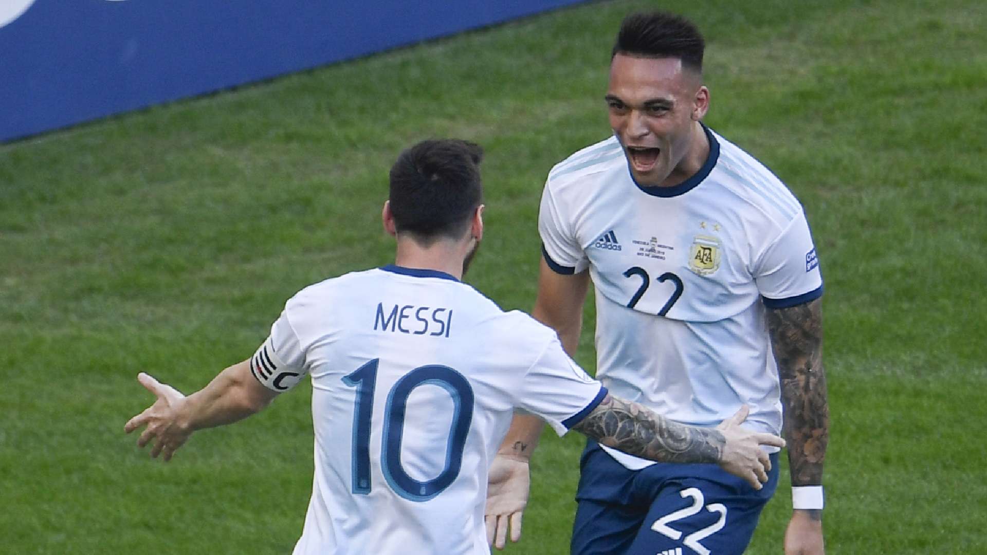 Messi and Lautaro Martinez for Argentina