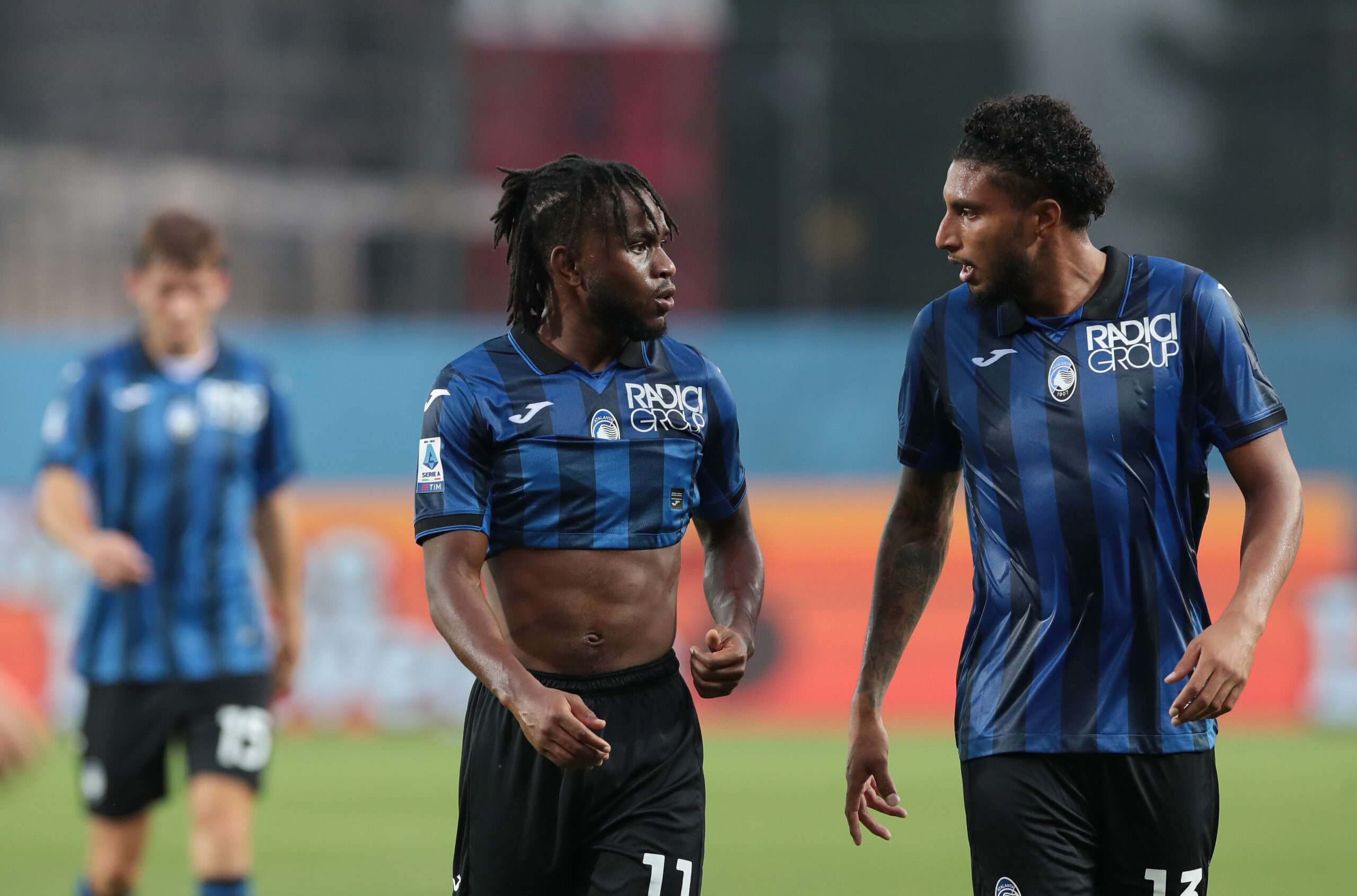Lookman and Ederson of Atalanta (Photo by Emilio Andreoli/Getty Images)