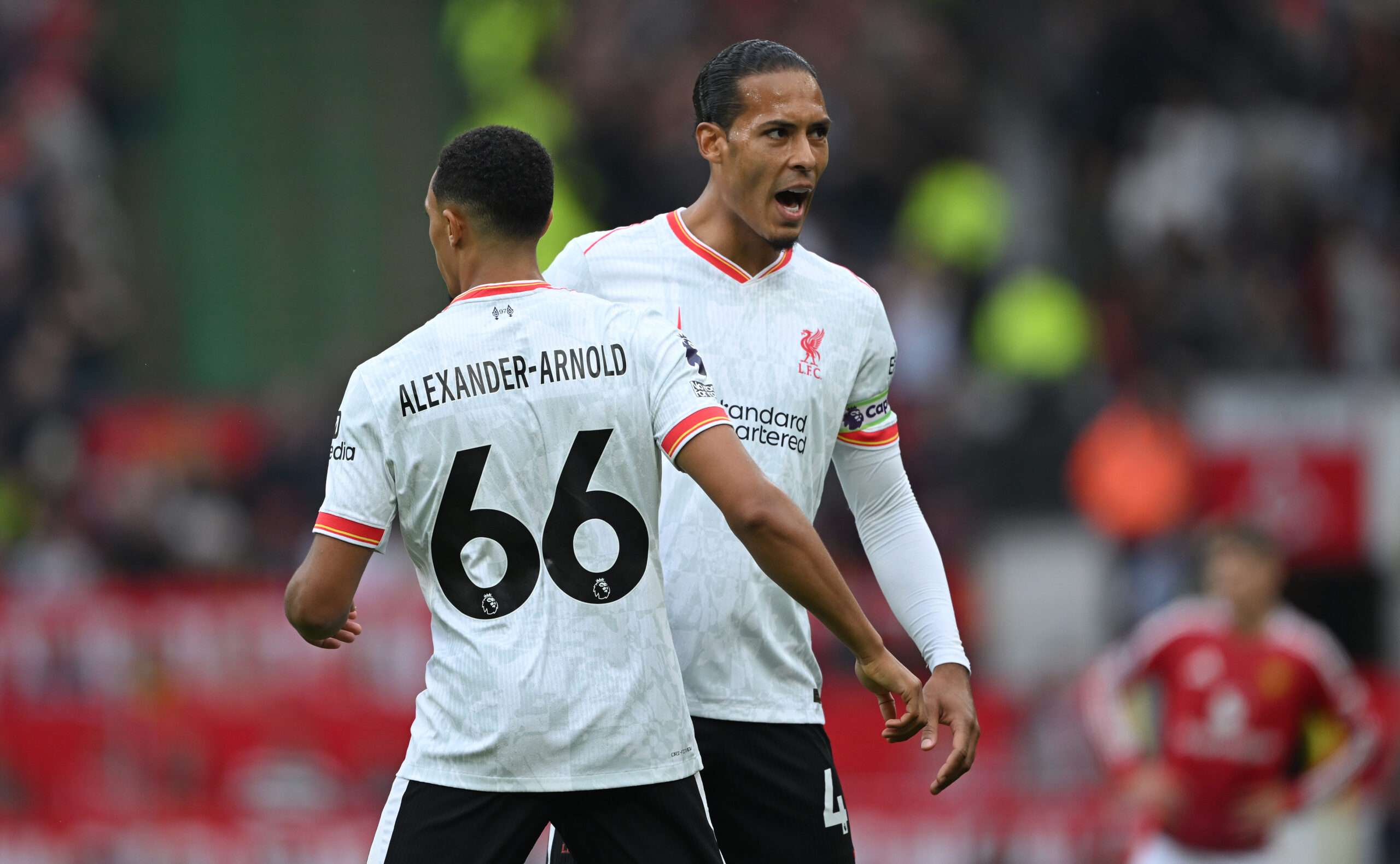 Trent and Van Dijk Liverpool at Old Trafford (Photo by Shaun Botterill/Getty Images)