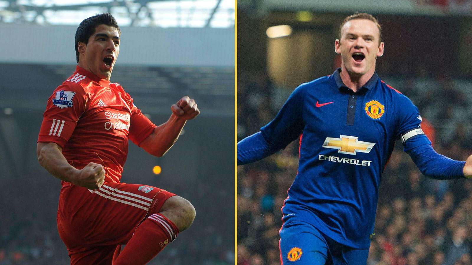 Luis Saurez and Wayne Rooney