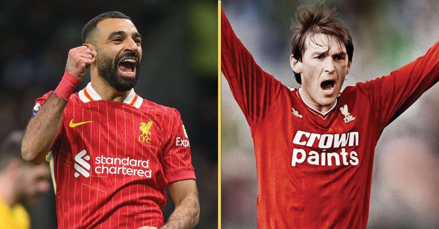 Mohamed Salah and Kenny Dalglish