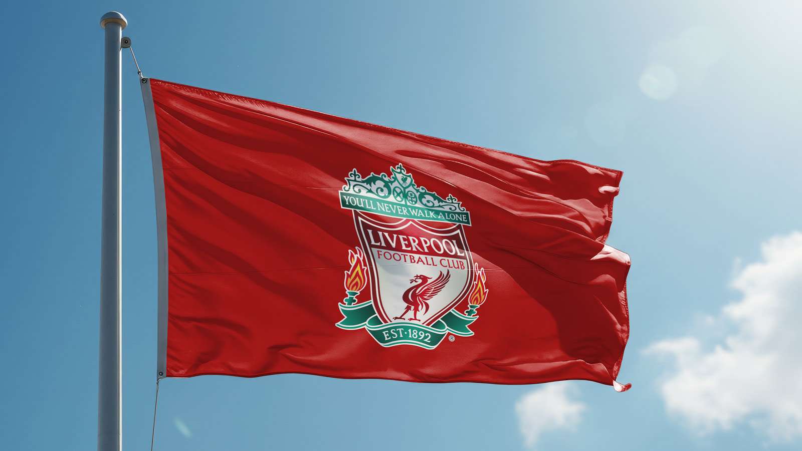 Flag with Liverpool crest