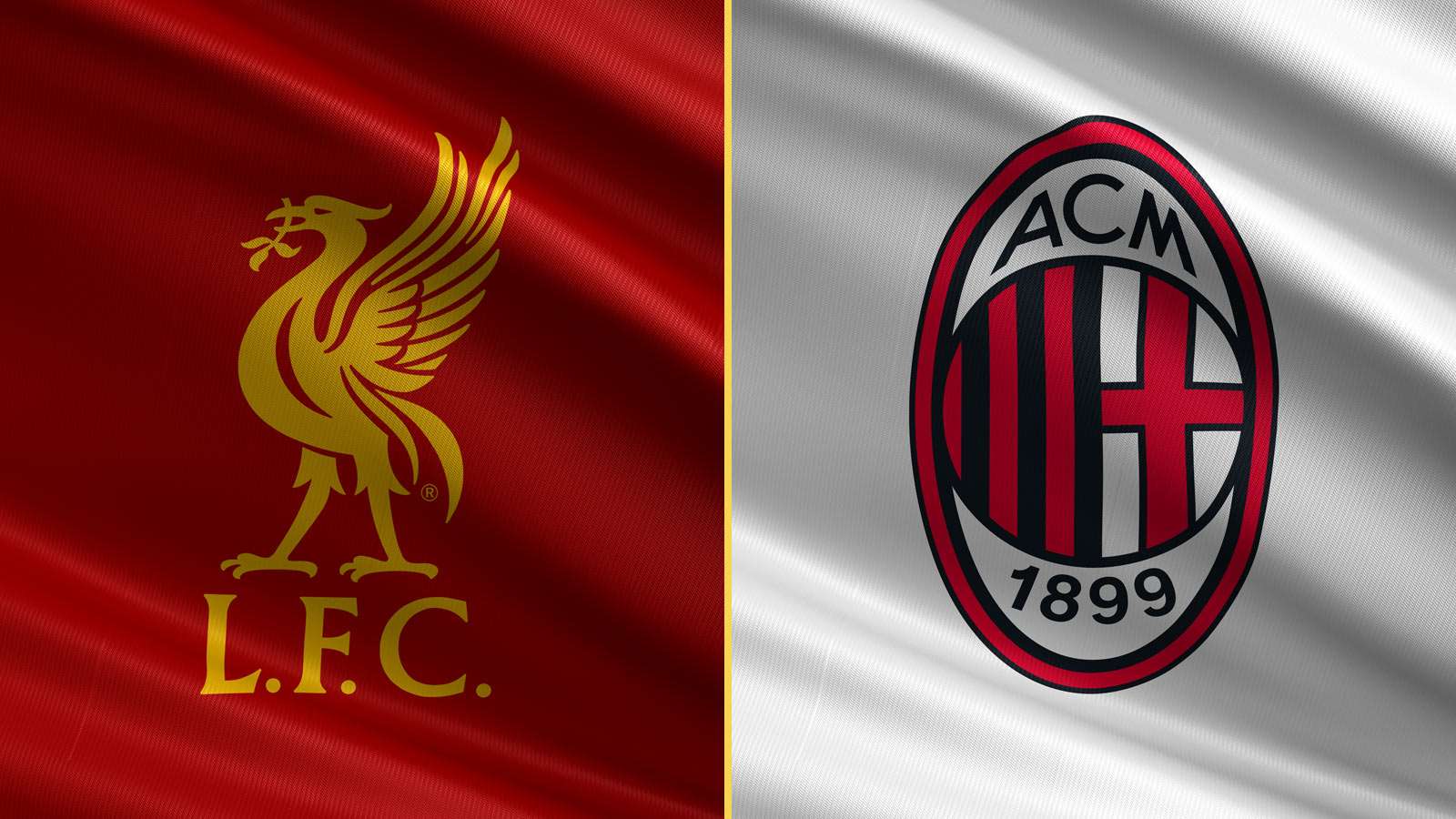 Liverpool and AC Milan crests