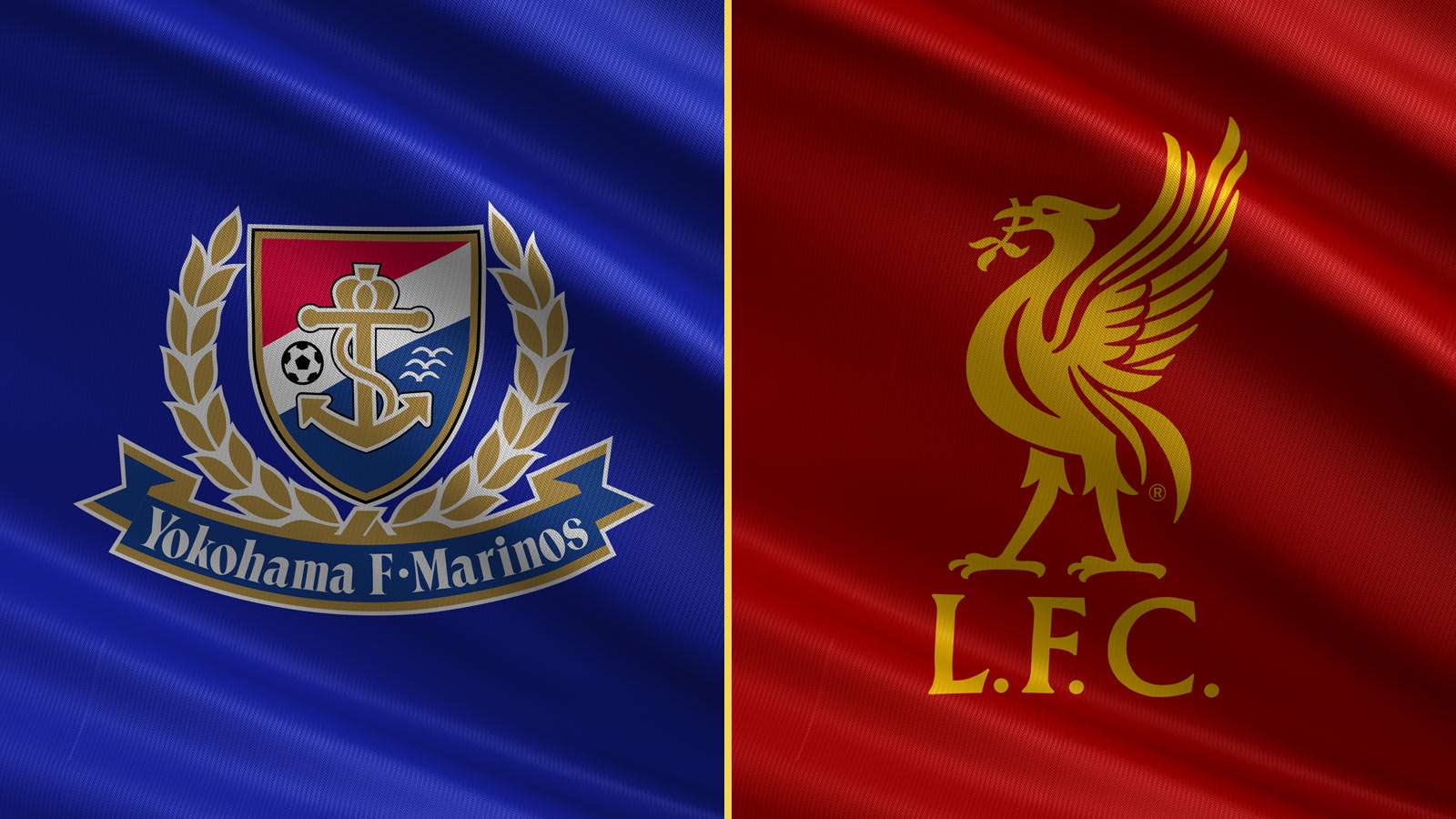 Yokohama F. Marinos and Liverpool crests