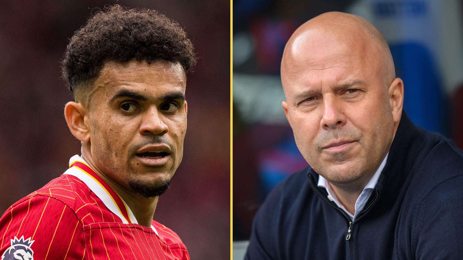 Luis Diaz and Arne Slot