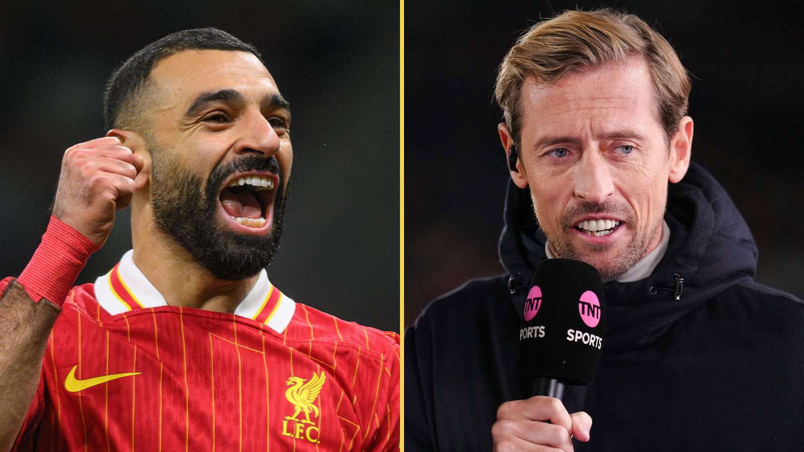 Mohamed Salah and Peter Crouch