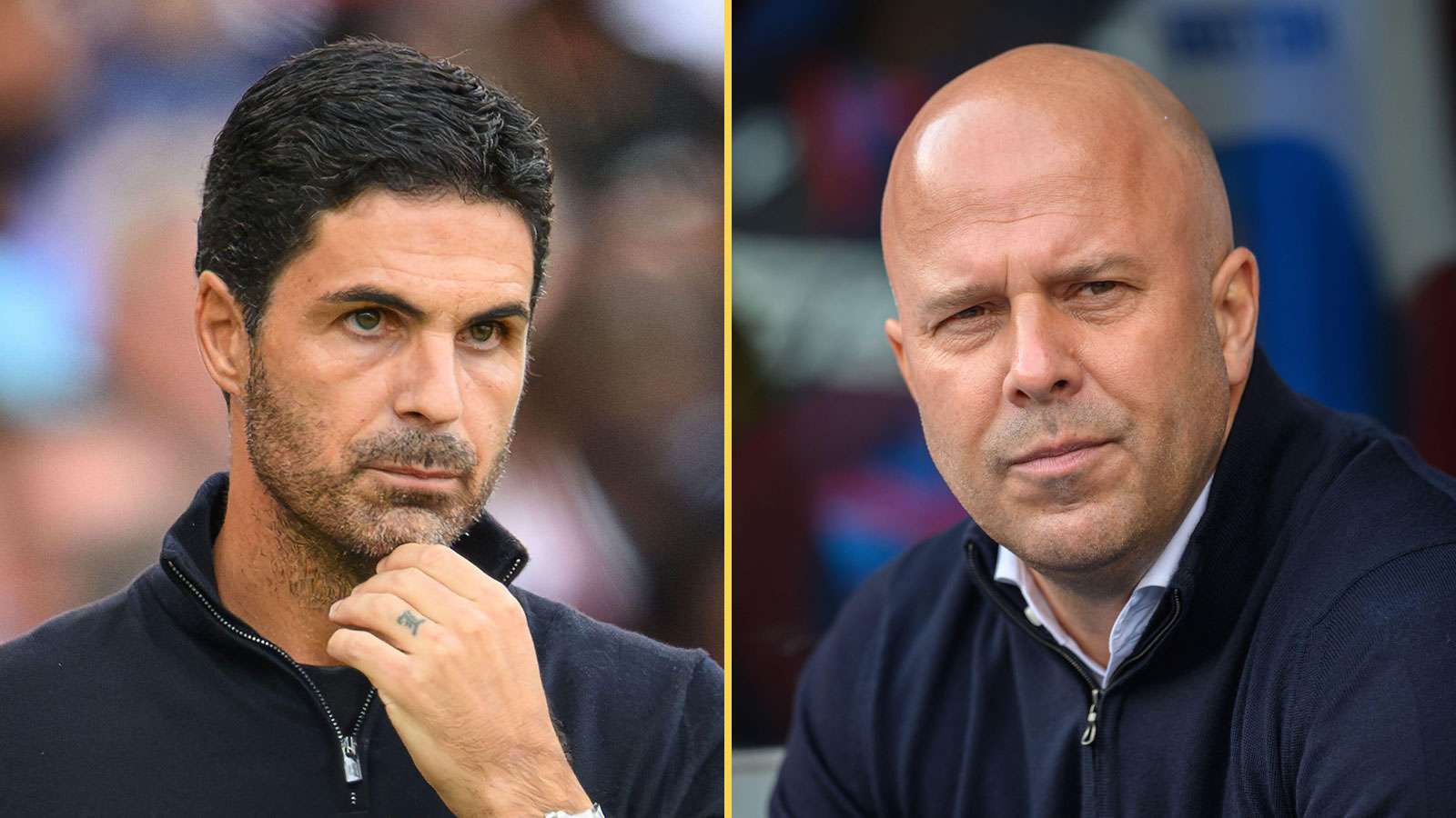 Mikel Arteta and Arne Slot