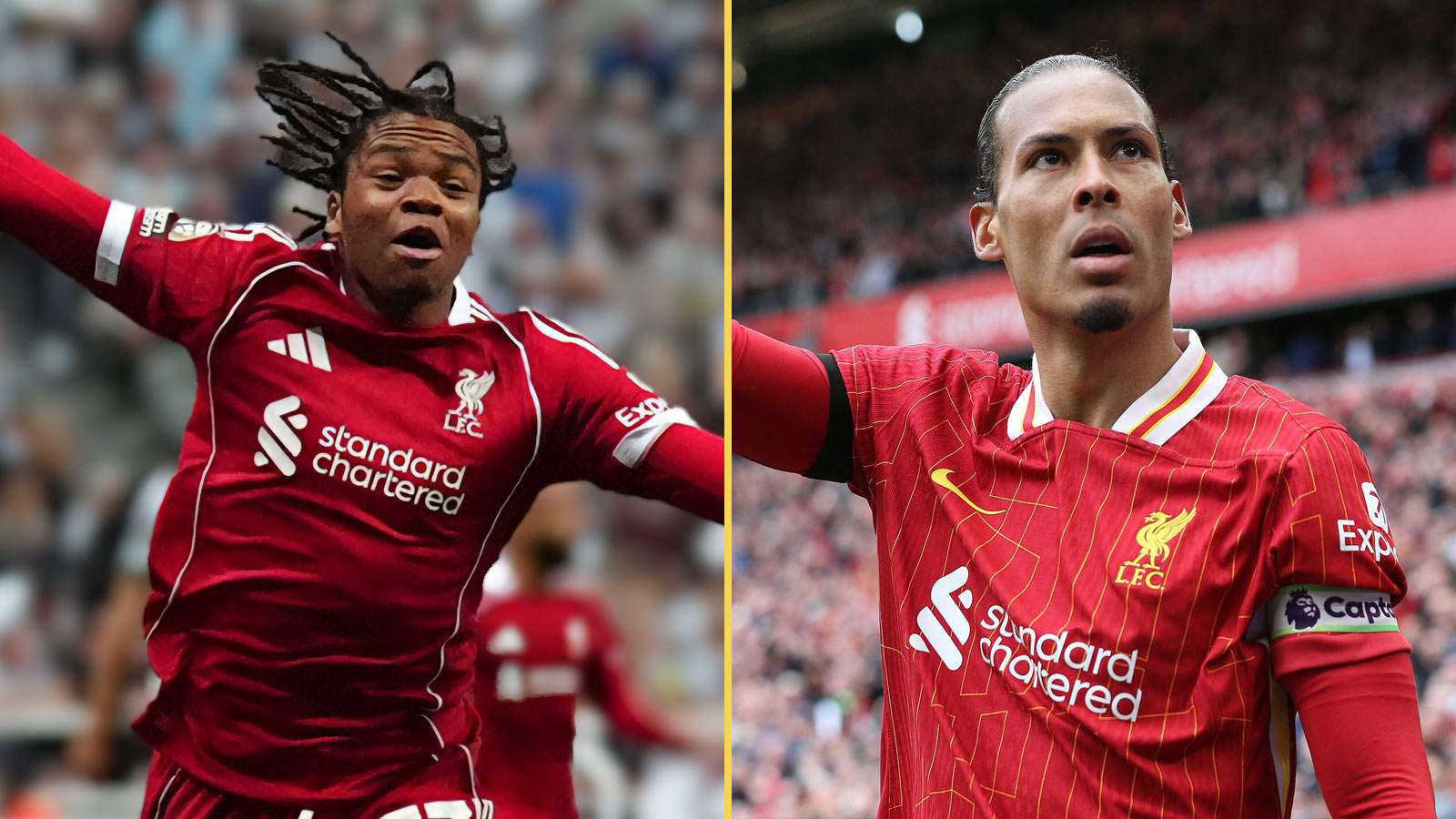 Rio Ngumoha and Virgil van Dijk