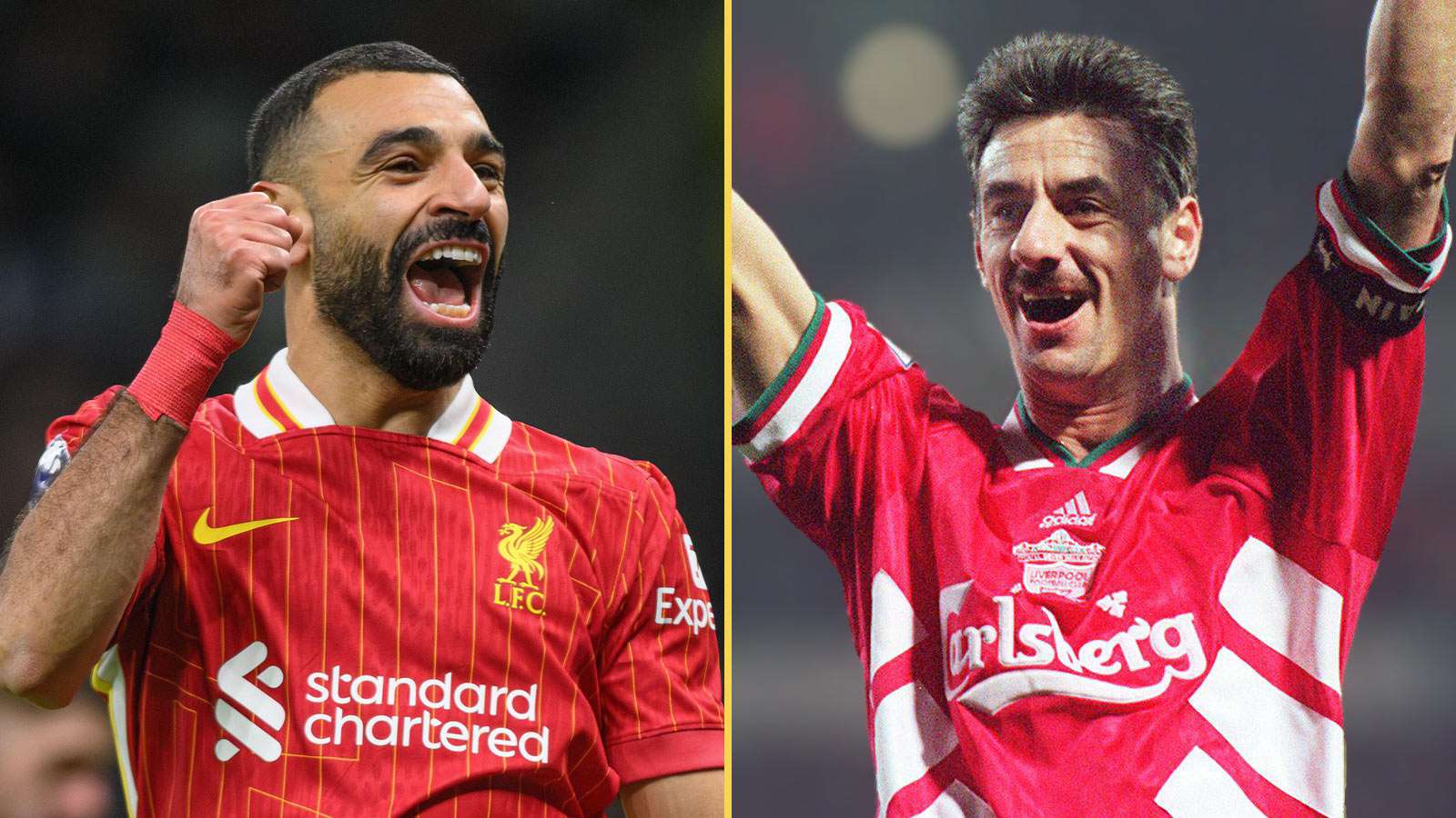Mohamed Salah and Ian Rush