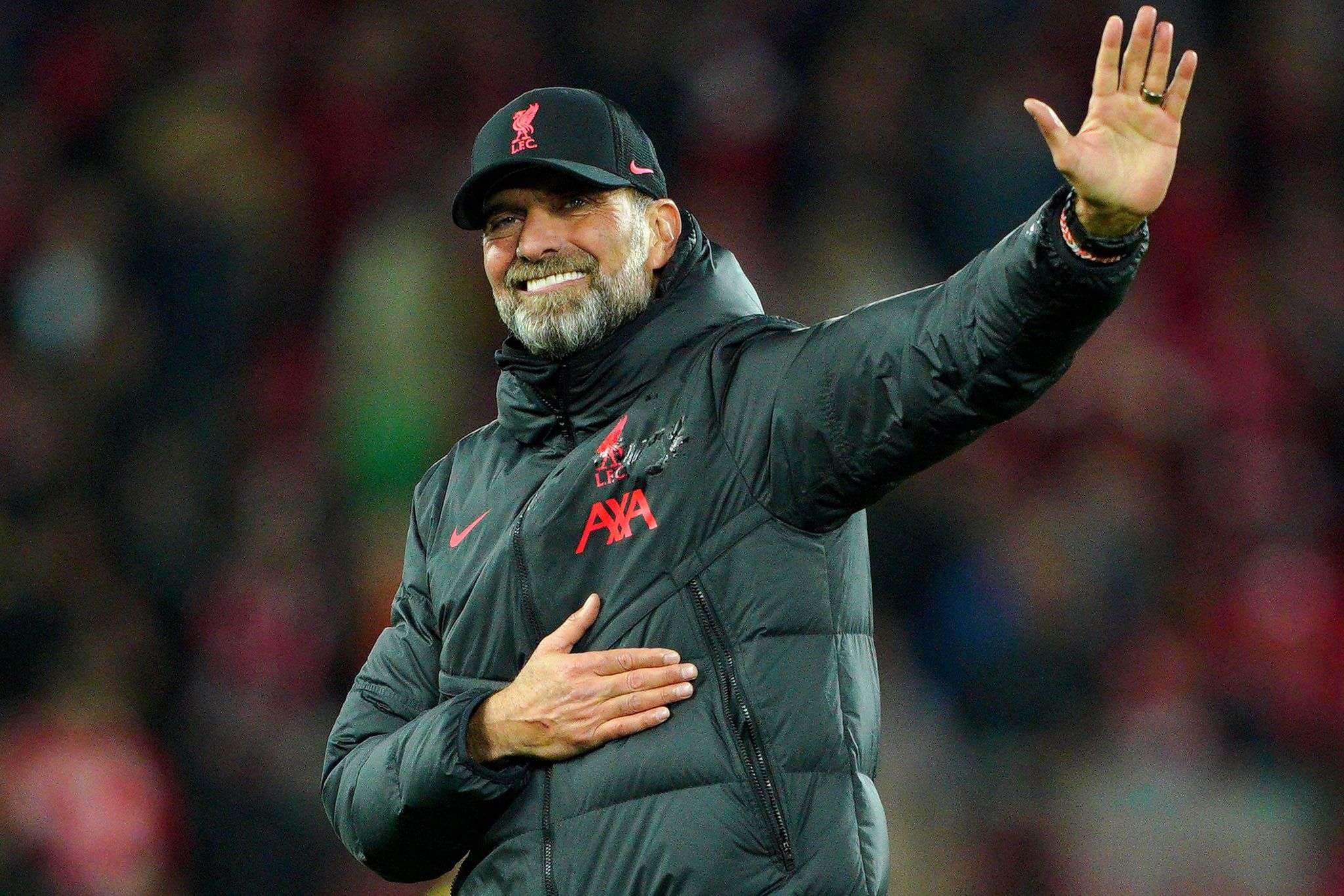 Jurgen Klopp salutes Liverpool supporters