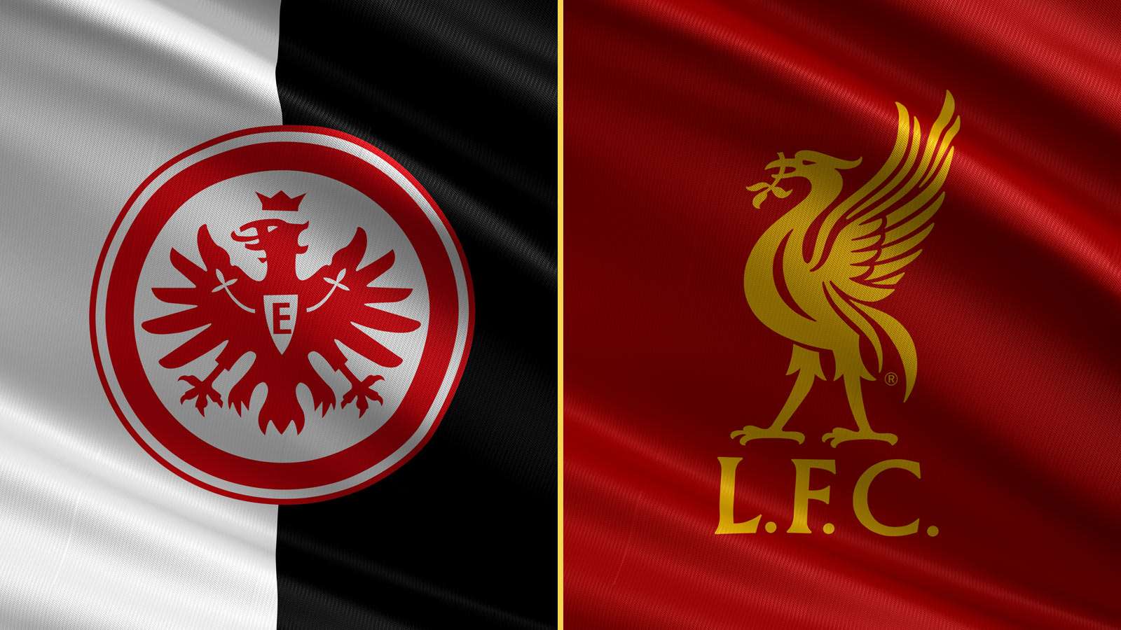 Eintracht Frankfurt and Liverpool crests