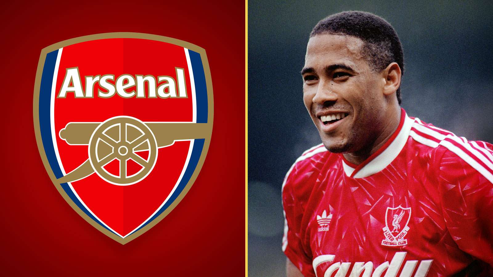 Arsenal crest and John Barnes