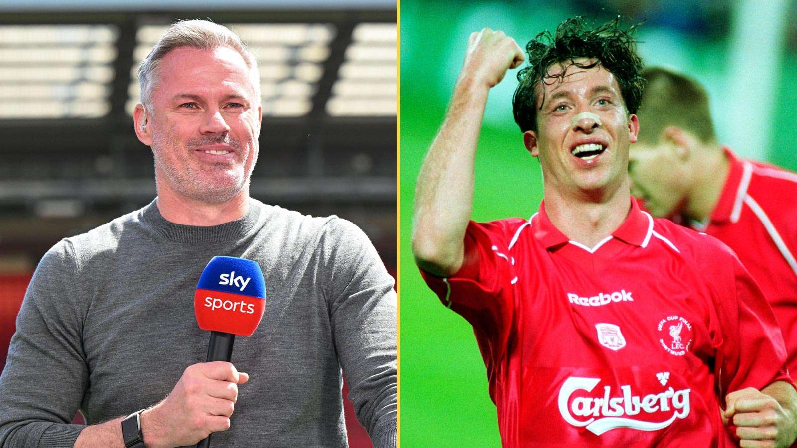 Jamie Carragher and Robbie Fowler